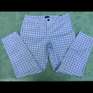 NYDJ black & white plaid cropped pants Size 12